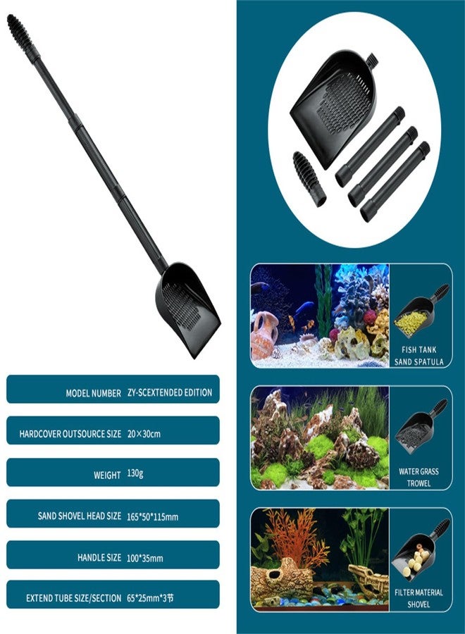 Zaagot Aquariums Sand Shovel Fish Tanks Tool with Ergonomic Handle Aquariums Scooper Sifter Cleaner PVC B# - Image 3